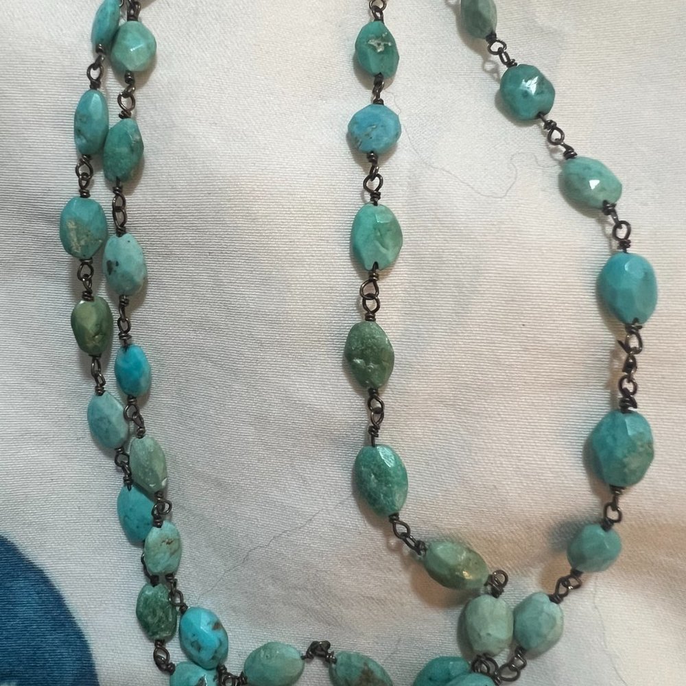 Long Turquoise Necklace - Picture 3 of 3